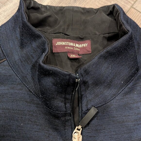 Johnston & Murphy Men's Knit Vest in Space Navy XXL - Picture 2 of 5